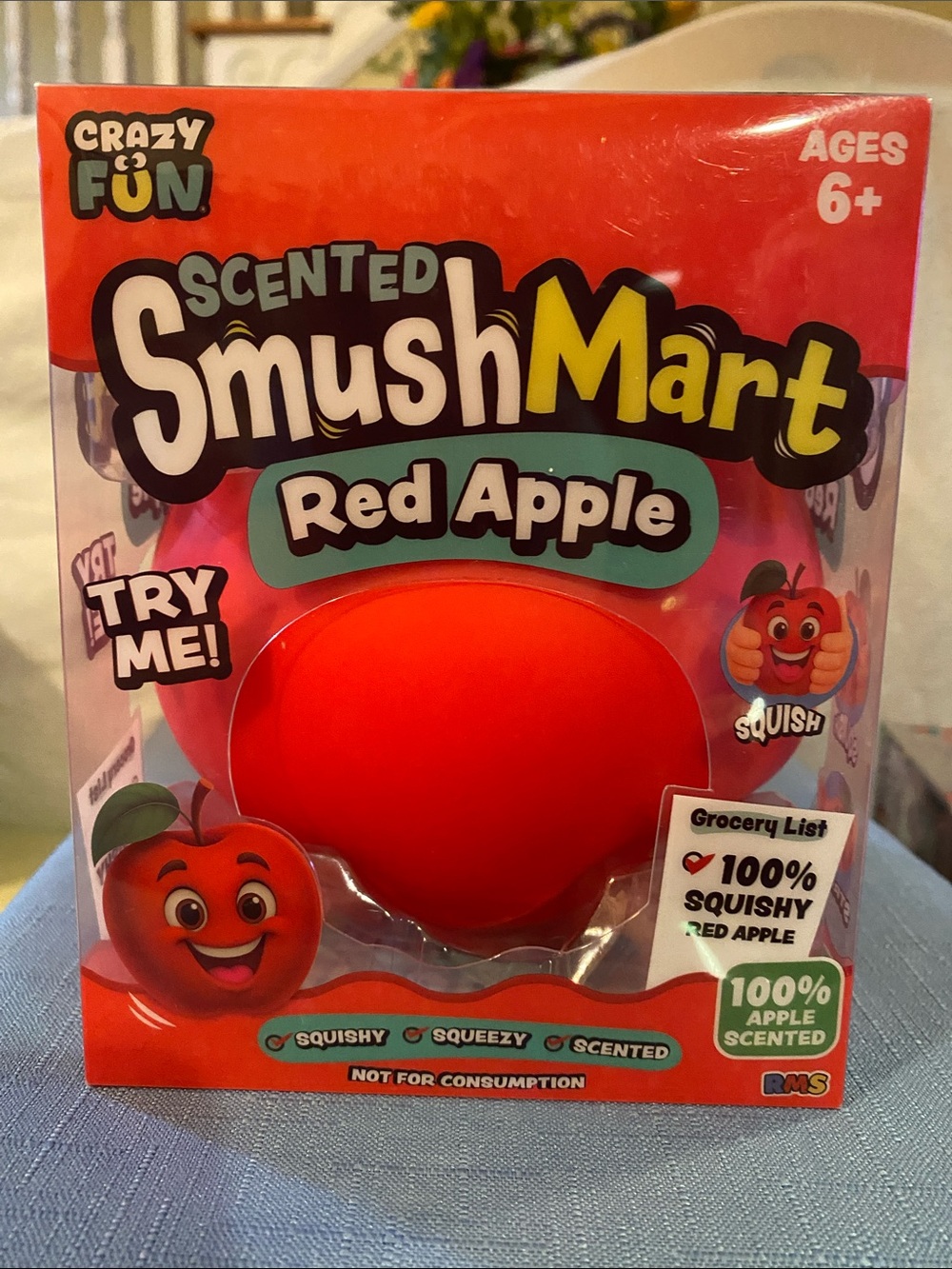 Red Apple Squishy Scented Smush Mart squishy Back to School teacher gift NEW - Picture 3 of 7